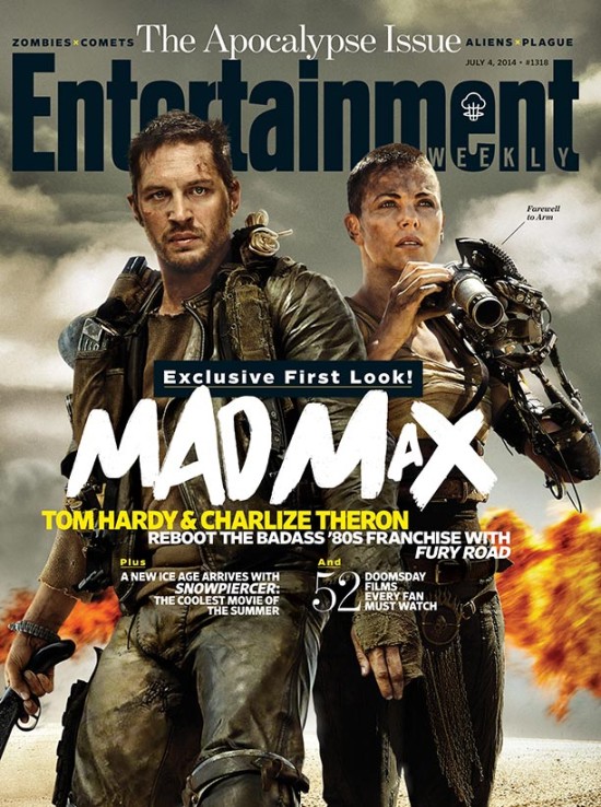 EW-Cover zu Mad Max: Fury Road, mit Tom Hardy und Charlize Theron.